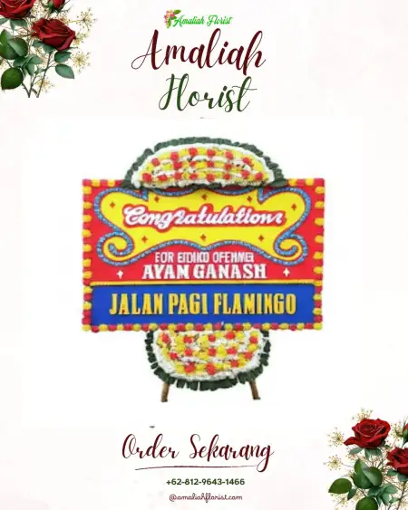 Sewa Papan Bunga Kawasan Perkantoran Braga Bandung